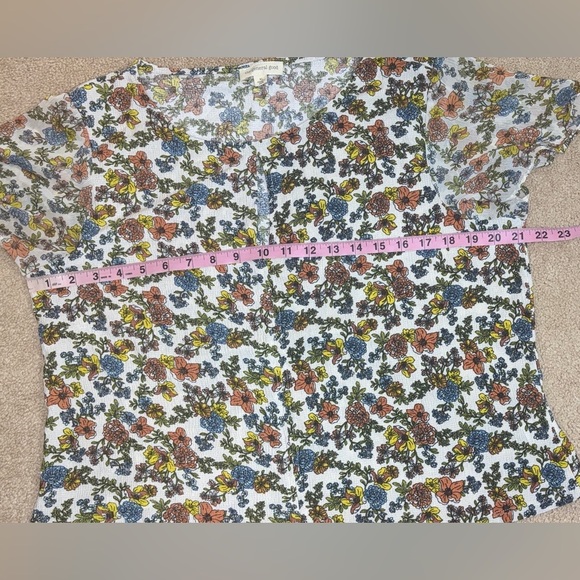 The General Good Floral Keyhole Blouse | Size XL | NWOT - Picture 6 of 7